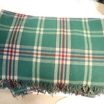 green plaid throw blanket