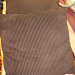 3 Brown Corduroy Plush Pillows And 3 Green Corduroy Plush Pillows