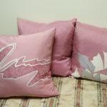 Signed 1986 Agrita Anderson Pink Pillows