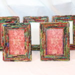 Lot Of 5 Glass Mosaic 4" X 6" Picture Frames By Two's Company