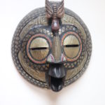 Large Handmade Tribal Travel Mask With Beaded Eyes