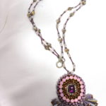 Purple Beaded Rush Necklace By Denis & Charles
