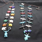 Pair Of Native American Semi-Precious Stone Carved Animal Necklaces