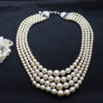 20" Faux Graduated Pearl Necklace And Bracelet