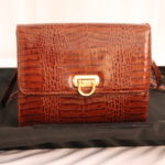 Brown Leather Handbag By Neiman Marcus Collection
