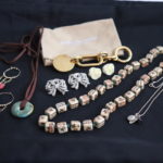 Assorted Lot Of Fun Women's Jewelry: Michaels For Keychain, Earrings, Dice Necklace