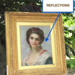 Victorian Painting Of Woman With Gold Leaf Frame
