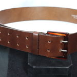 Rown Leather Belt By Laura Biagiotti Size 44