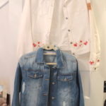 2 Woman's Denim Jackets Medium: White With Embroidery And Denim