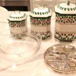 Nice Assorted Serving Pieces: Large Tiffany? Crystal Bowl, # Lannister's, Fun Trivet With Forks And Knives
