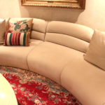 ivory sofa with throw pillows