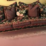 Carol Hicks Bolton & EJ Victor Leaf And Flannel Pattern Design Sofa With Fringes And Pillows