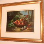 Signed Oil By S Walker Fruit Bowl With Plums
