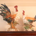 Set Of Decorative Italian Ceramic Roosters