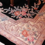 Chinese Sculpted Wool Rug With Floral Pattern