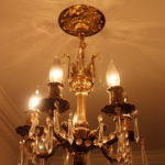 Decorative Brass Finish Crystal Chandelier