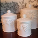 Ceramic Stoneware Canister Set Made In Portugal