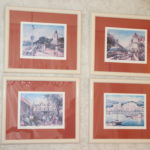 Set Of 4 Framed Prints By Brunet Various Tourist Destinations