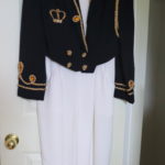 Vintage Sailor Style Women's Blazer Size 12 With Long White Dress Size Size 10 By Victoria Royal