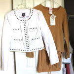 Vince Camuto White Beaded Jacket Size 10 With Pants And Blouse Set By Mondi Size L