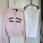 DKNY Pink Sweatshirt Size Large With Cynthia Steffe Capri Pants Size 10
