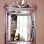 Beautiful Decorative Pink Murano Glass Mirror