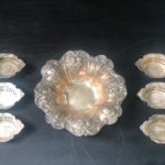 Reed And Barton Sterling Candy Dish, Francis I And 6 Gorham Pierced Nut Baskets