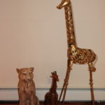 Three Decorative Animals, Two Giraffes And A Leopard