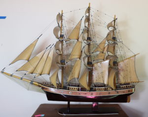 Large Quality Handmade Wooden Sailboat With Wooden Sails