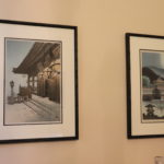 Pair Of Japanese Woodblock Prints In Black Bamboo Style Frames