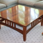 Ethan Allen Cherry Wood Square Coffee Table