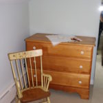 Wood Dresser With 3 Drawers And Children's Rocking Chair