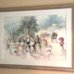 Large Victorian Watercolor Signed By Tai In Decorative Frame