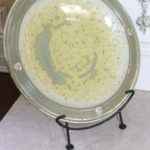 Large Decorative Ceramic Charger With Stand