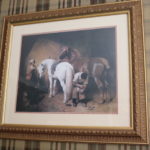 . F Herring Sen Horse Print In Decorative Gold Wood Frame