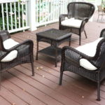 Outdoor Plastic Wicker Set With Cushions From Pier 1