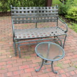 Brown Jordan Outdoor Glider And End Table