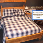 Queen Size Pine Bedroom Set Includes Frame, Nightstand & Wall Shelf
