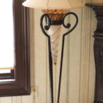 Decorative Metal And Glass Floor Lamp