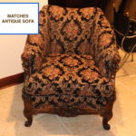 Antique Custom Upholstered Fabric Chair From The Late 1800's