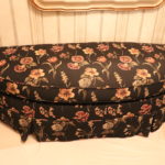 Demi-lune Floral Upholstered Vanity Bench