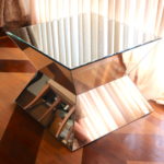 Mirrored Beveled Glass Coffee Table