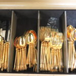 Lot Of Astrid Stainless Steel Gold Toned Flatware