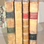 Lot Of 4 Antique Books Includes Blair's Sermons Vol.1 And Chalmers Works Vol. 1