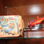 Vintage Windup Rollover Tin Toy Airplane By Marx Toy Co. With Box