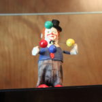 Vintage Wind Up Clown Toy With Balloons By Schuco Solisto, Repair To Foot
