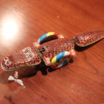 Vintage Wind Up Tin Alligator Toy