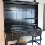 Awesome Very Dark/black Antique Hutch With 5 Draws
