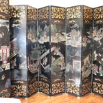 Large 10 Panel Asian Style Coromandel Screen With Design On Both Sides