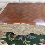 Baker Furniture French Provincial Style Coffee Table With Parquet Top